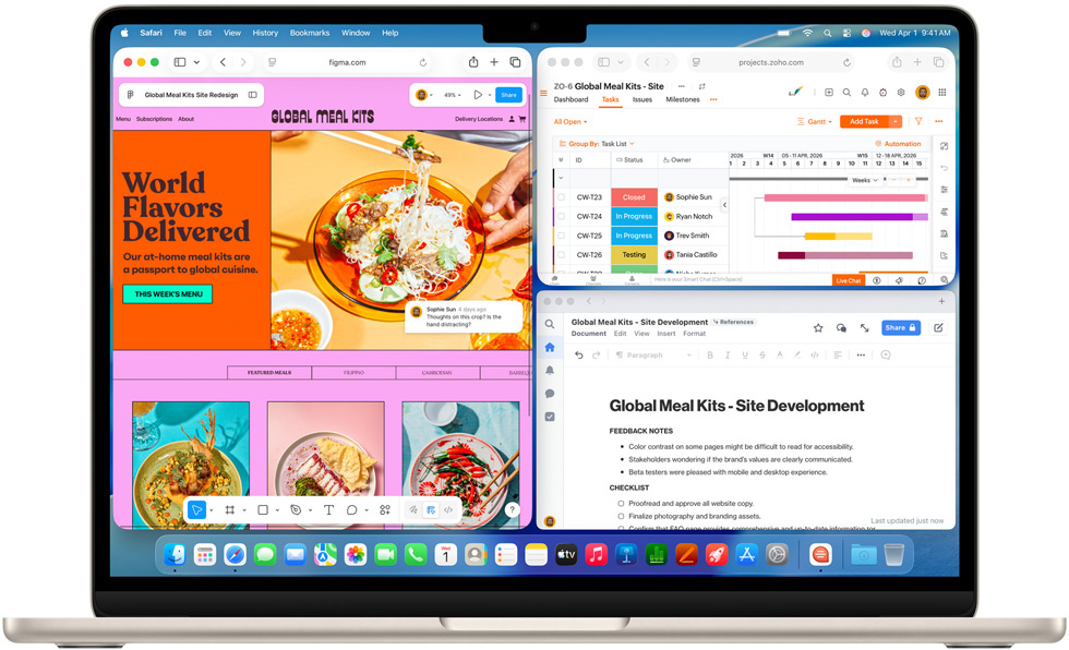 Un MacBook Air con varias apps abiertas