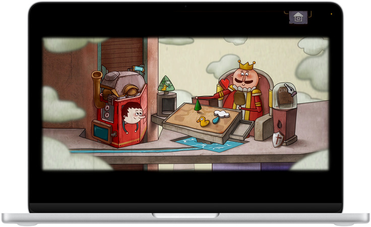 Prikaz MacBooka Neo u srebrnoj boji, na čijem se zaslonu prikazuje scena iz igre Oceanhorn 3