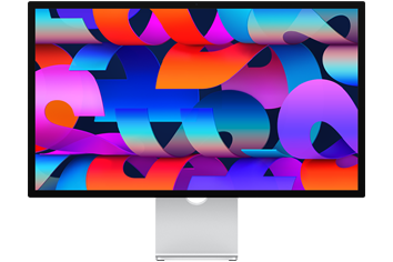 شاشة Studio Display مع محتوى غني بالألوان على الشاشة