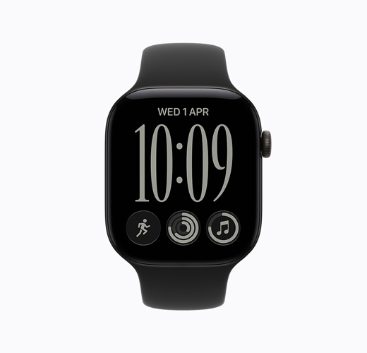 Apple Watch Series 11, Jet Black colour, side exterior