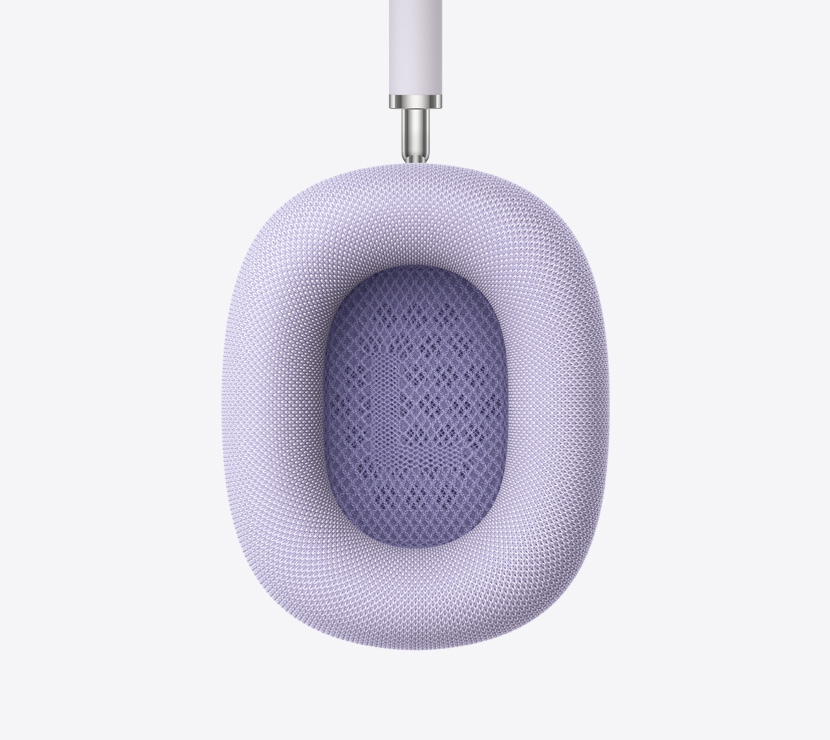 Slúchadlá AirPods Max 2, fialová farba, detailný záber na vnútro náušníka