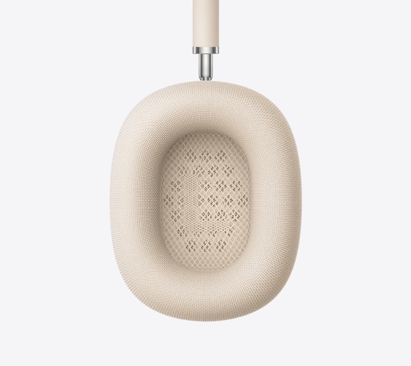 Slúchadlá AirPods Max 2, hviezdna biela farba, detailný záber na vnútro náušníka