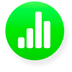 Symbool voor Numbers-app